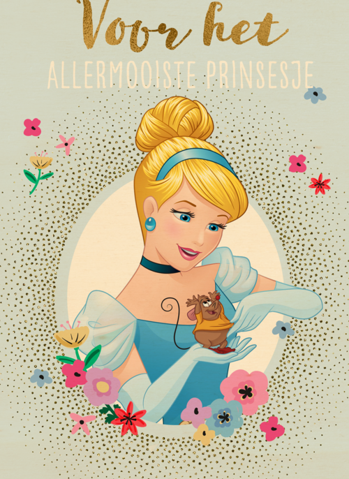 Verjaardagskaart Disney Assepoester