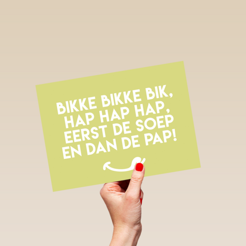 sporta op kamp kaart eerst de soep en dan de pap