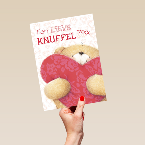 valentijnkaart lieve knuffel