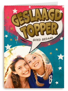 Geslaagd Topper Fotokaart