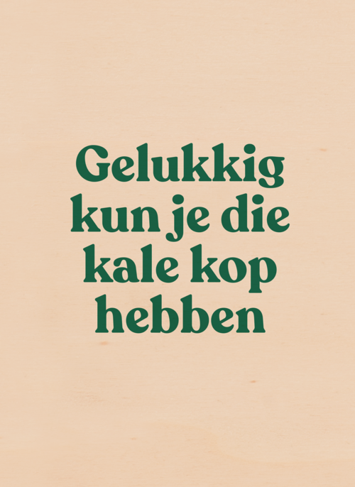 verjaardag kaart andc grappig gelukkig kun je die kale kop hebben