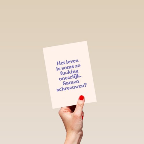 condoleance kaart andc het leven is soms zo fucking oneerlijk