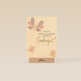 Gefeliciteerd gedoopt vlinder