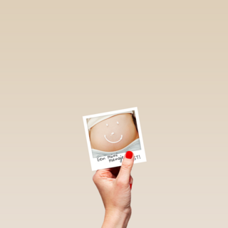 polaroid kaart geboorte zwangerschap mensje