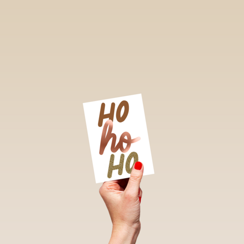 kerstkaart hip ho ho ho