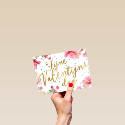 Valentijnskaart Romantisch fijne Valentijnsdag