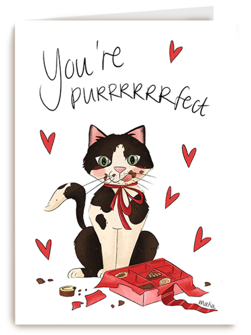Kaart Hallmark | Valentijn | Valentine You Are Purrfect Matia