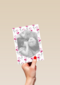 fotokaart staand flamingo blanco