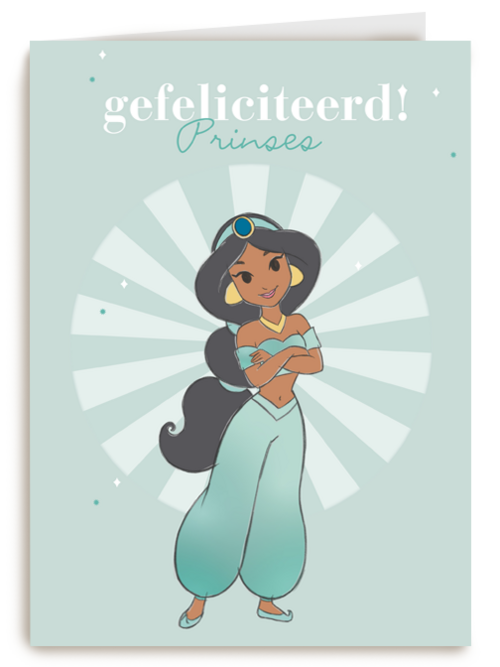 prinses kaart disney gefeliciteerd prinses jasmin