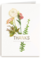 botanical kaart thanks met een bloemetje