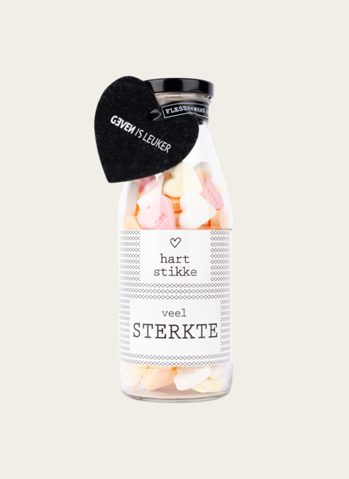 Hartstikke Veel Sterkte Snoephartjes | Flessenwerk Cadeau Chocolade |