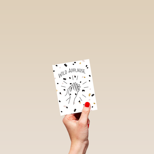 wild applause with confetti