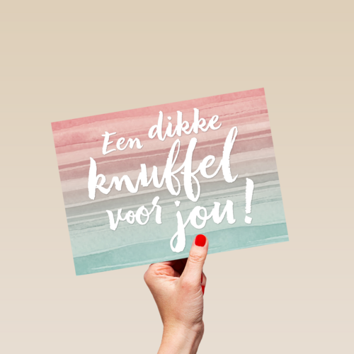 zomerse kaart iemand een dikke knuffel sturen