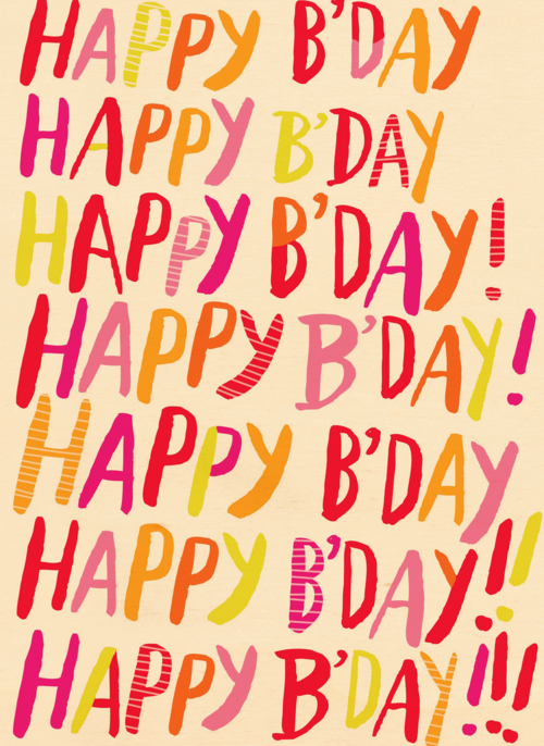 Houten Kaart Verjaardagskaarten | Hallmark | Colourfull Happy Bday