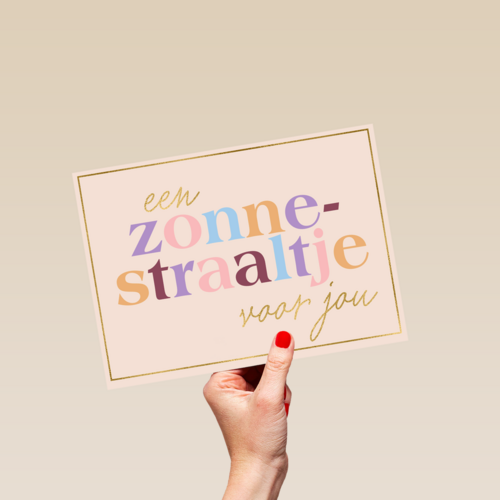 Zomaar kaart een zonnestraaltje voor jou
