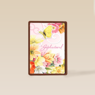 kleurrijke bloemetjes met vlinder