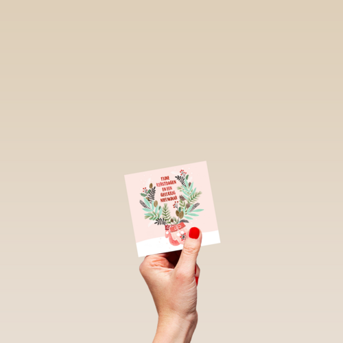 Kerstkaart klassiek Kerst wanten