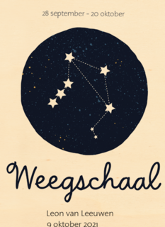 sterrenbeeld kaart weegschaal aanpasbare tekst