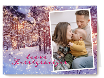 Fotokaart Kerst lieve Kerstgroetjes