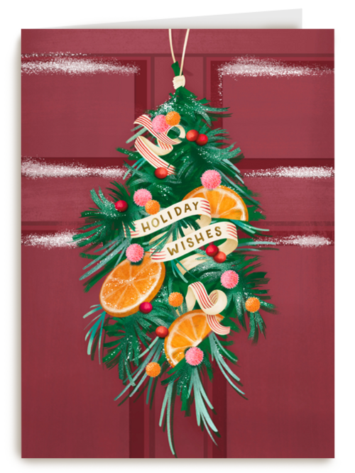 Kerstkaart happy holidays