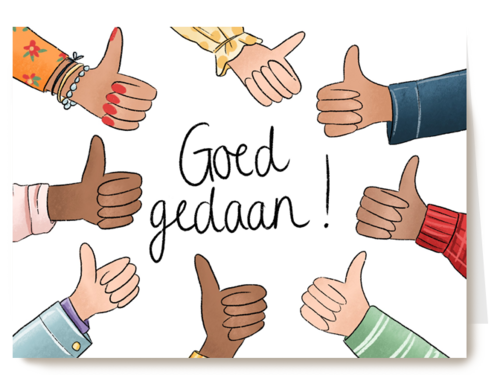 compliment kaart goed gedaan matia studio