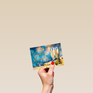 Gelukkig nieuwjaar glazen