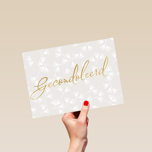 condoleance kaart gecondoleerd stijlvol