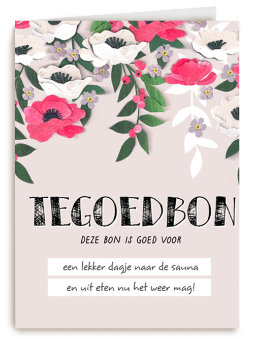 moederdag kaart met tegoedbon