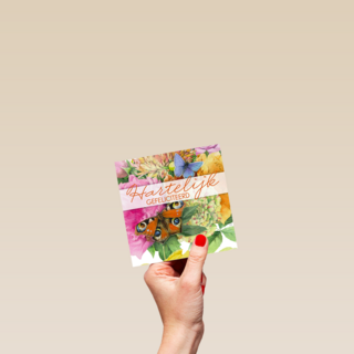 een kleurrijke felicitatie met vlinders