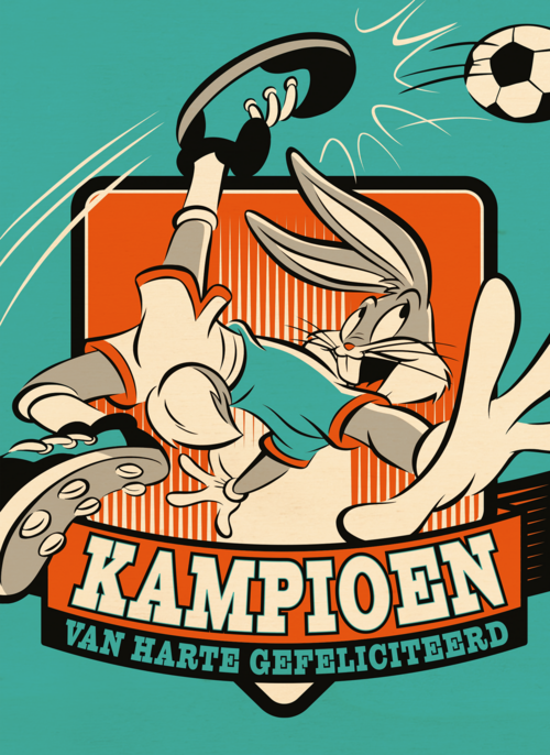 kampioen van harte gefeliciteerd met bugs bunny