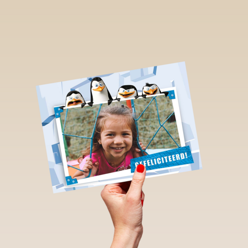 Penguins verjaardag fotokaart