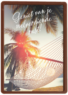 Zomerkaart geniet van je welverdiende rust