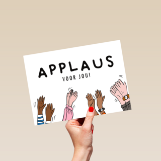 Bedankt kaart thuiswerken applaus voor jou