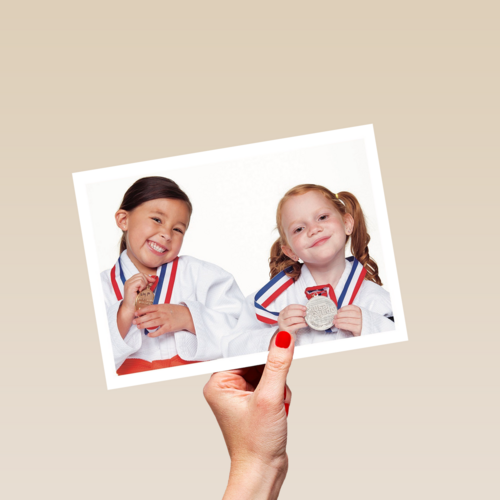 dubbele fotokaart liggend een foto