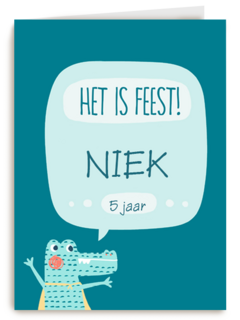 een feestelijke krokodil