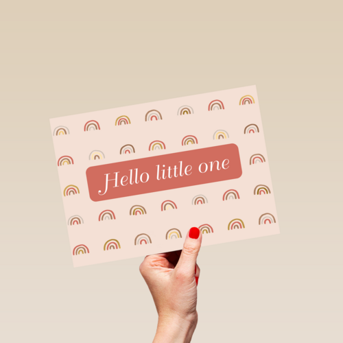 Geboorte felicitatie hello little one