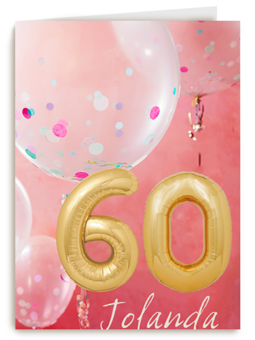 Verjaardagskaart Hallmark | Verjaardag Kaart 60 Leeftijden Vrouw Ballon