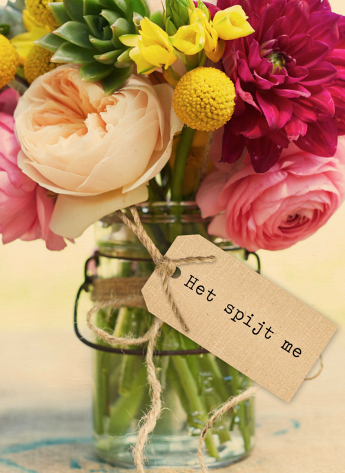 Houten Kaart | Boeket Het Spijt Me