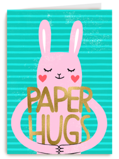 Pasen kaart Paashaas paper hug