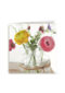 bloemen in glazen vaas