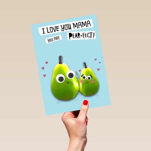 moederdag kaart mama you are pear fect