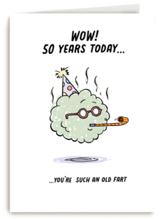 Verjaardagskaart 50 grappig old fart