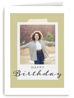 Happy Birthday fotokaart polaroid