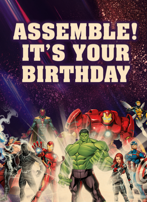 avengers assemble its your birthday verjaardagskaart