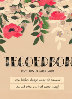 moederdag kaart met tegoedbon