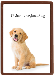 Verjaardagskaart Furry cuddles hond