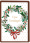 Kerstkaart klassiek Kerstkrans Fijne feestdagen