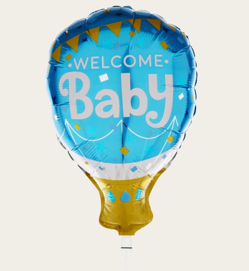 Ballon Welcome Baby Blauw