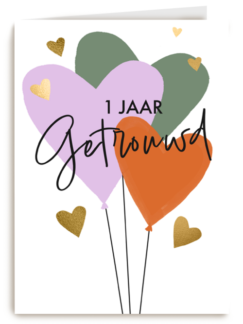 1 jaar getrouwd jubileum met ballonnen