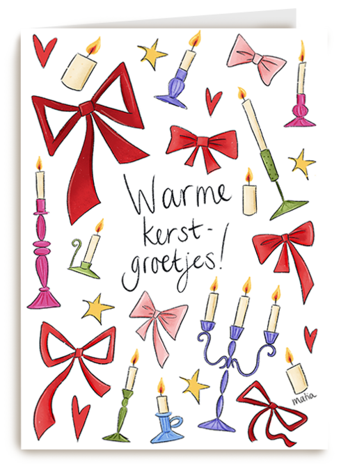Kerstkaart Hallmark | Matia Studio Warme Kerstgroetjes